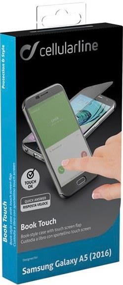 CELLULARLINE Custodia cover a libro per Samsung Galaxy A5 2017 Cellular Line Book Essential nero
